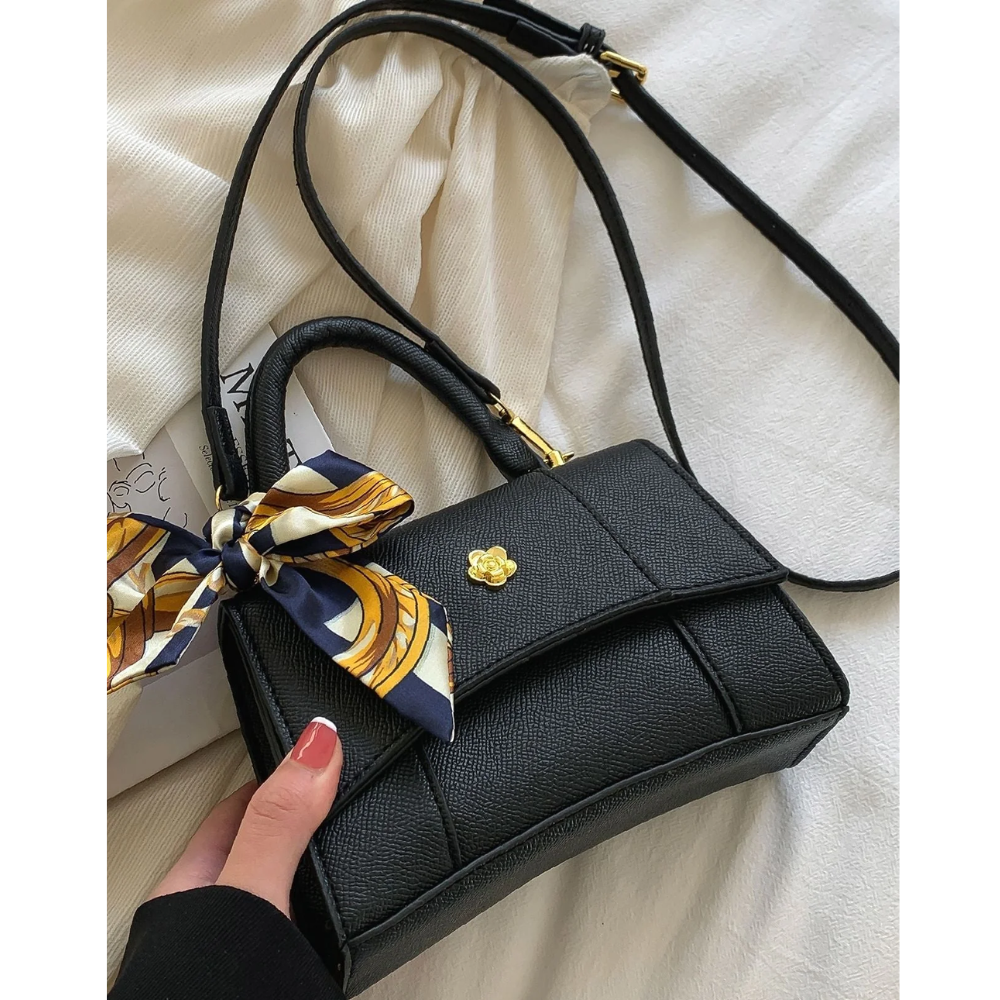 Sac à Main Chic avec Foulard | Sac Bandoulière Moderne, Élégant