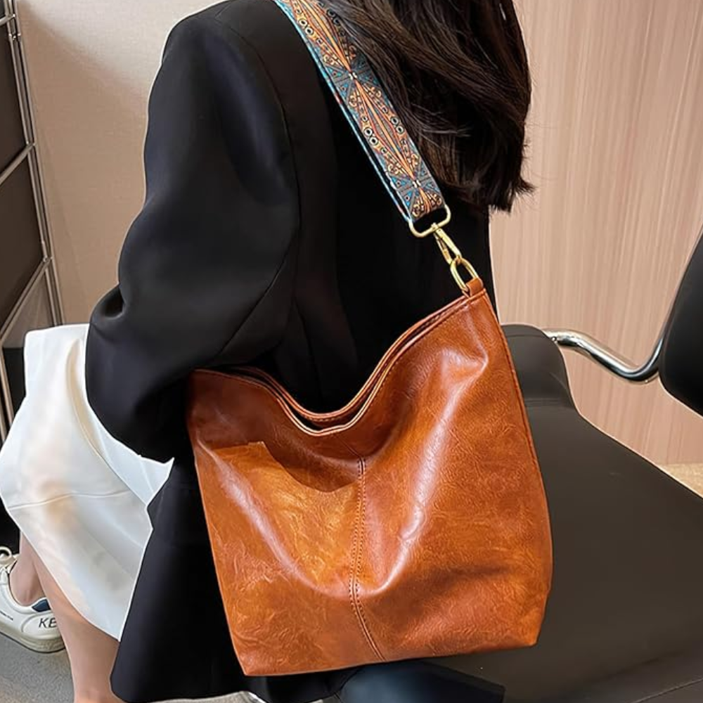 Sac Bandoulière Bohème 2-en-1 en Cuir Vegan | Écologique & Léger