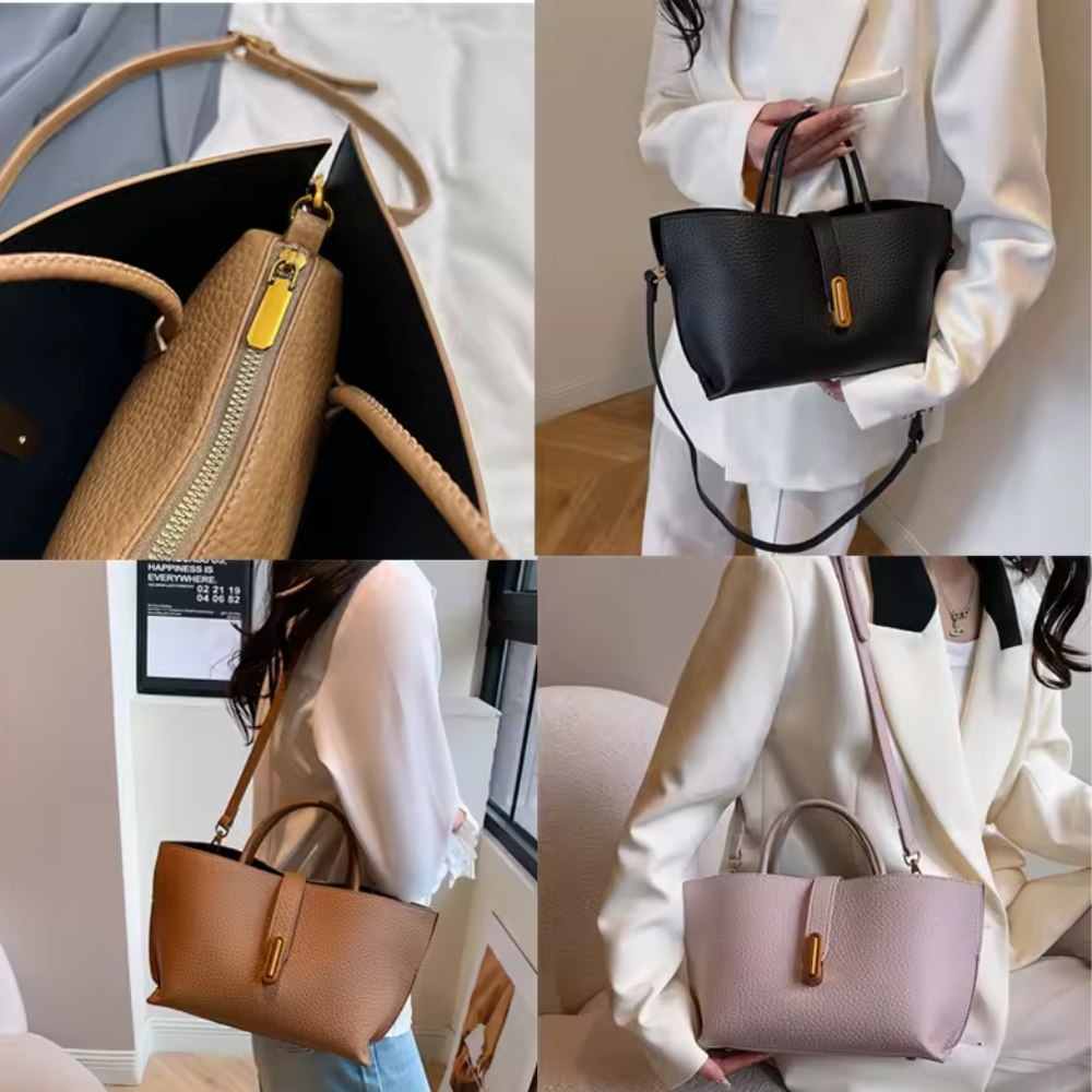 Sac Bandoulière Minimaliste avec Pochette Intérieure | Sac à Main Léger