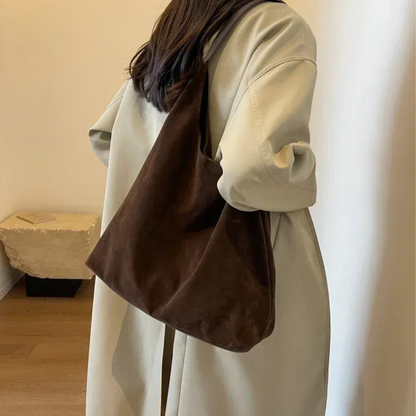 Veloria Sac Bandoulière en Suédine | Élégant, Minimaliste