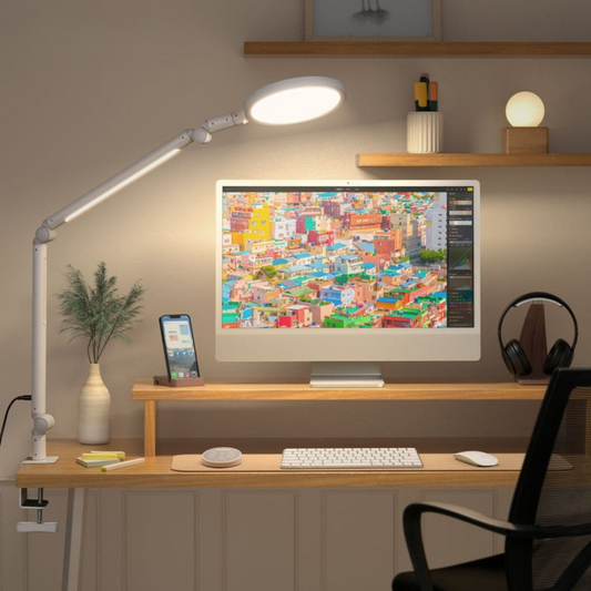 LumiPro Lampe LED Double Réglable | Éclairage Bureau Optimal