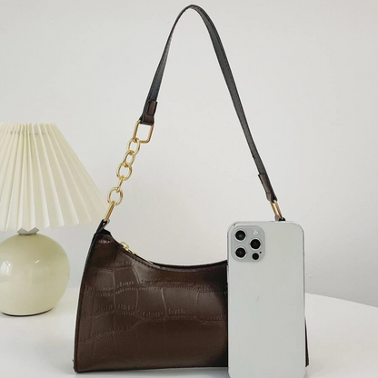 Sac à Bandoulière Motif Croco | Sac à Main Élégant, Léger