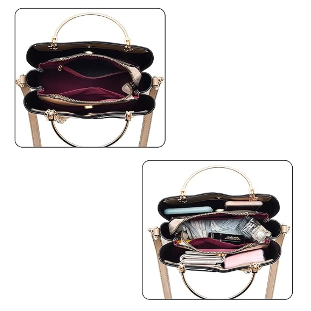 Sac à Bandoulière en Similicuir Multi-Compartiments | Élégant, Réglable