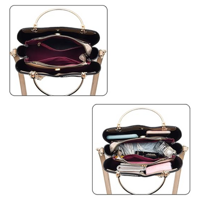 Sac à Bandoulière en Similicuir Multi-Compartiments | Élégant, Réglable