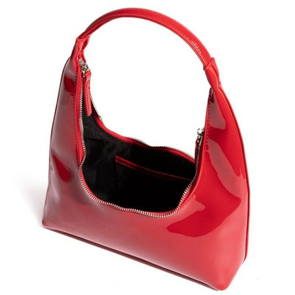 Sac Bandoulière Rouge Brillant | Sac à Main Tendance pour Femme