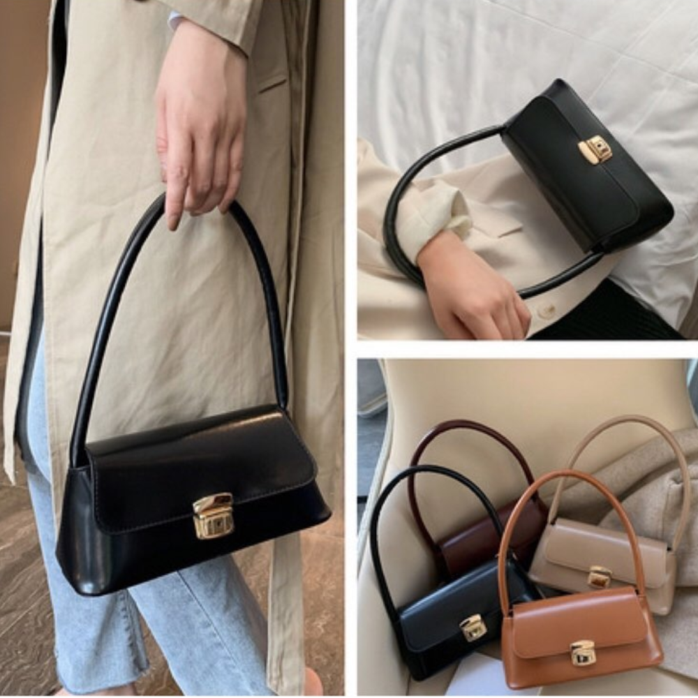 Sac à Main Baguette Minimaliste | Sac d’Épaule Élégant, Tendance