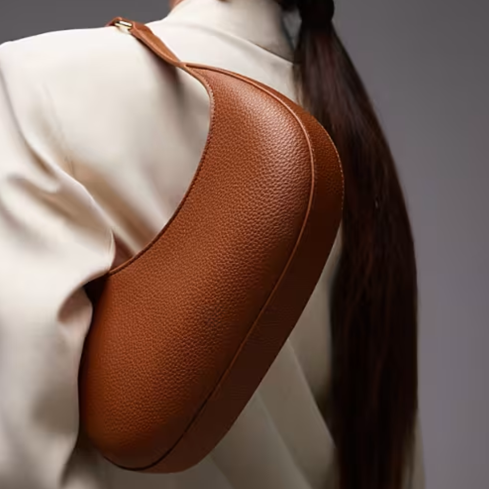 Sac à Main Demi-Lune en Cuir PU | Minimaliste, Moderne Sac à Bandoulière