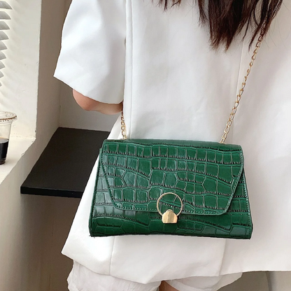 Sac Épaule Convertible 2-en-1 Motif Croco | Sac à Main Stylé, Élegant