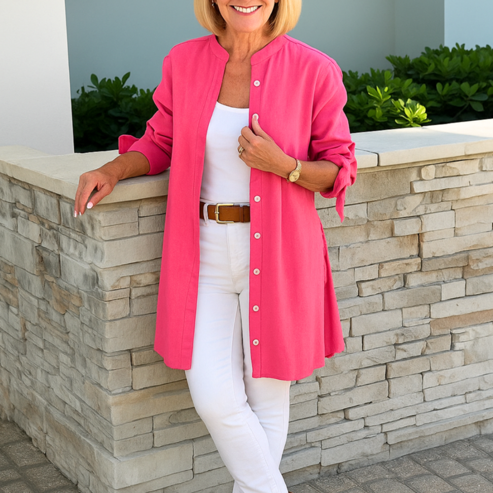 Blouse Boutonnée Oversize Respirante | Indispensable Quotidienne Anti-Froissage