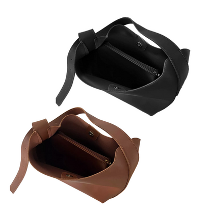 Sac Bandoulière Femme 2-en-1 avec Pochette | Élégant Similicuir Vegan