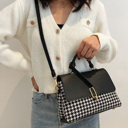 Sophie - Sac à Bandoulière Pied-de-Poule