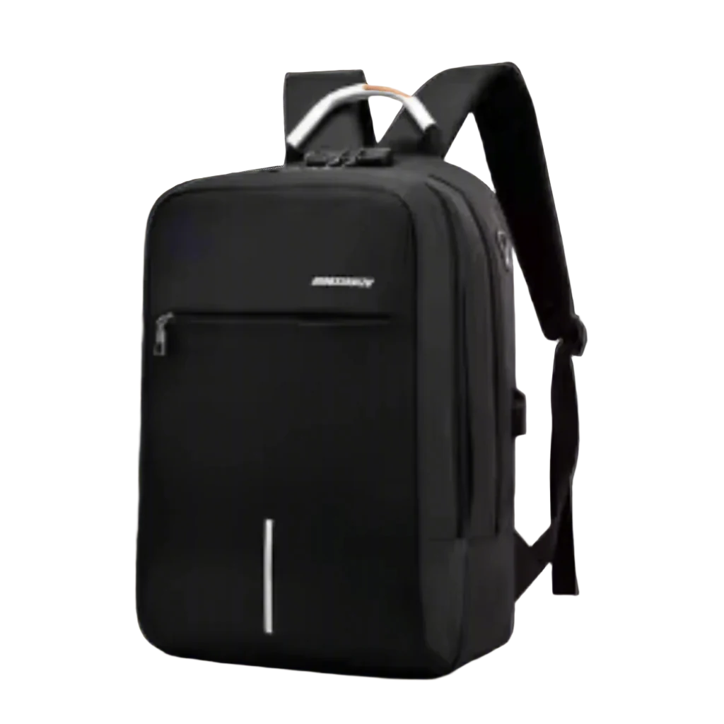 UrbanShield Backpack Noir | Antivol Imperméable Ordinateur Portable avec Port USB