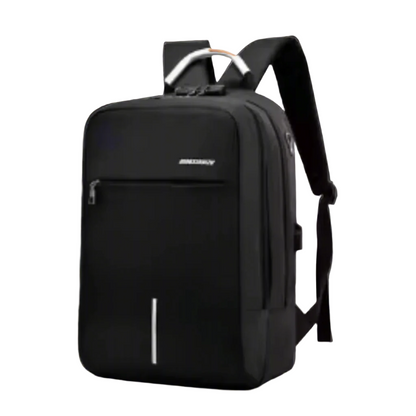 UrbanShield Backpack Noir | Antivol Imperméable Ordinateur Portable avec Port USB