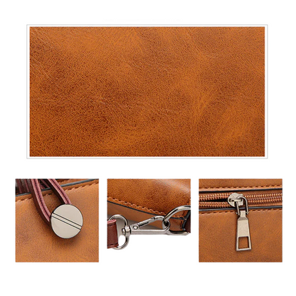 Sac Bandoulière Élégant en Cuir Vegan | Style Rétro Quotidien