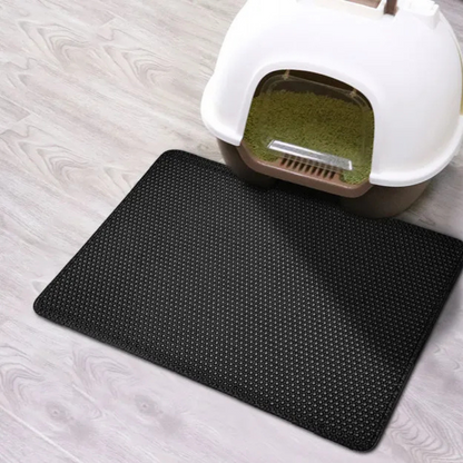 Tapis Litière Chat Double Couche | Protection Anti-Dispersion Nid d’Abeille