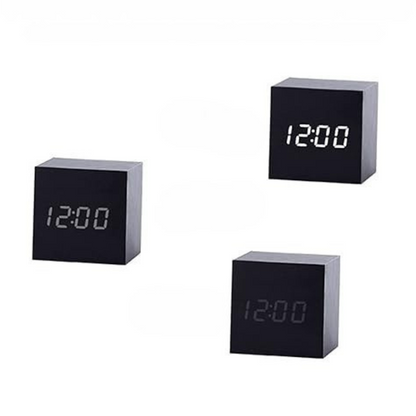 Mini Réveil de Bureau LED Cube | Compact à Luminosité Automatique