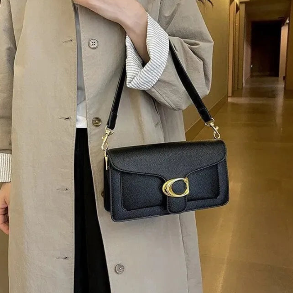 Sac Bandoulière Minimaliste en Cuir Synthétique | Sac à Main Moderne, Élégant