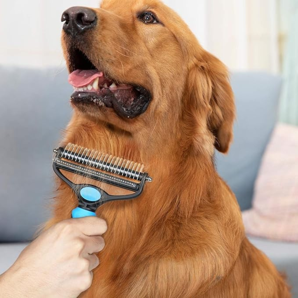 FurEase Peigne pour Animaux | 2‑en‑1 Démêlage et Toilettage