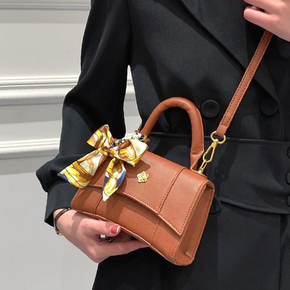 Sac à Main Chic avec Foulard | Sac Bandoulière Moderne, Élégant