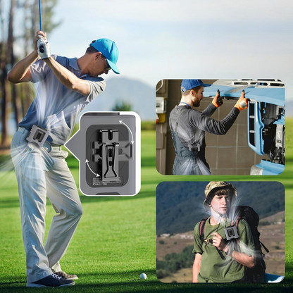 Ventilateur Taille avec LED et Batterie Externe | Refroidissement Mains Libres