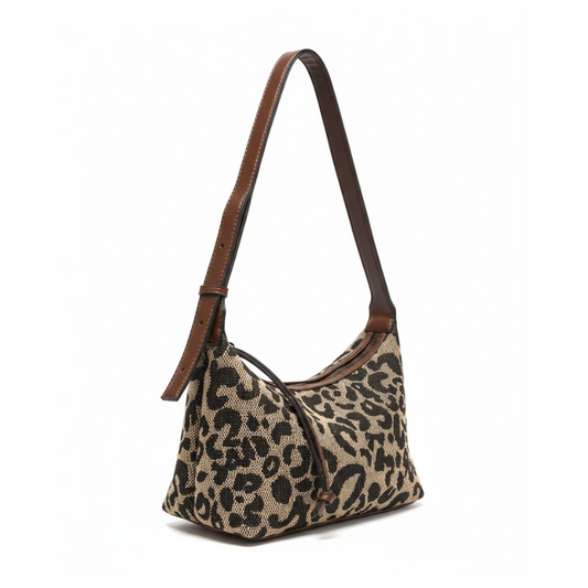 Sac Épaule Léopard en Toile | Sac à Main Classique, Stylé