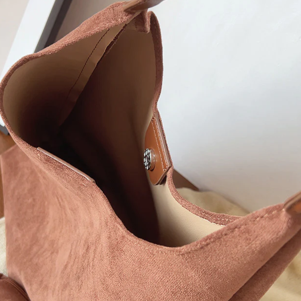 Sac Cabas En Similicuir Suédé Avec Pochette | Élégant, Spacieux