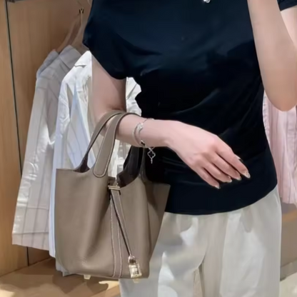 Sac Cabas Seau en Cuir PU | Élégant, Stylé Sac à Main