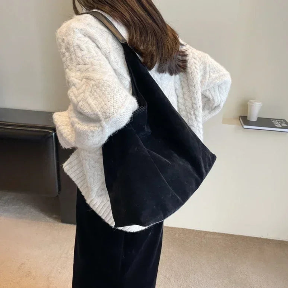 Veloria Sac Bandoulière en Suédine | Élégant, Minimaliste