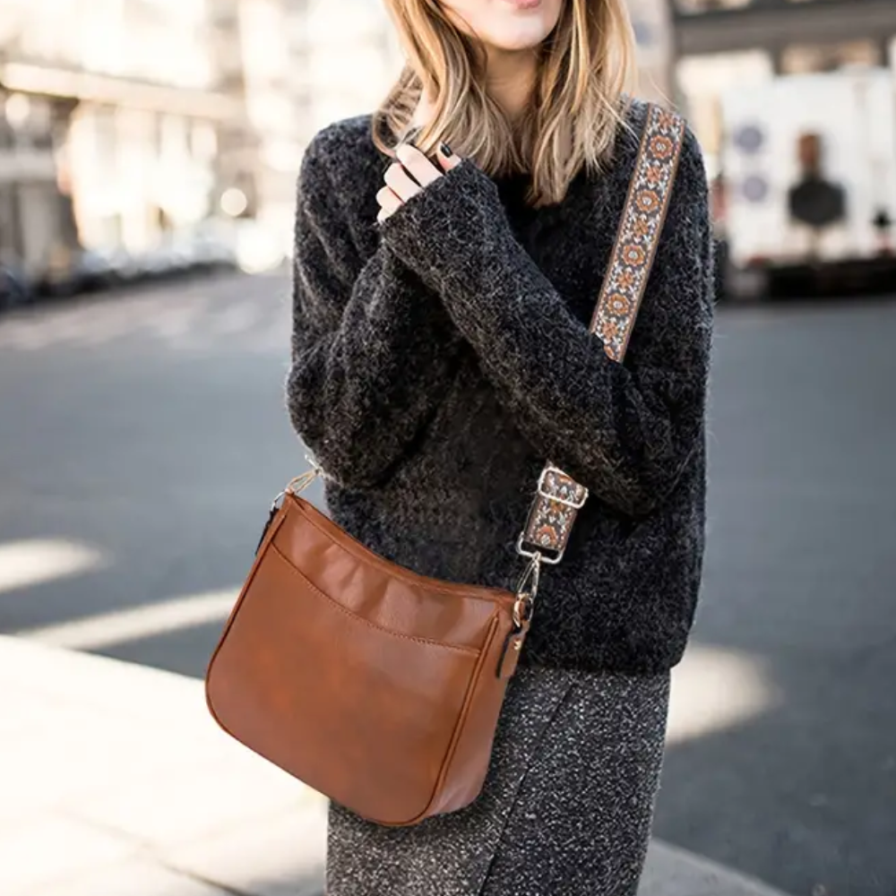 Sac Bandoulière En Cuir Végan Souple | Simple & Moderne
