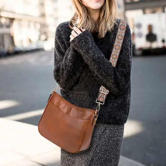 Sac Bandoulière En Cuir Végan Souple | Simple & Moderne