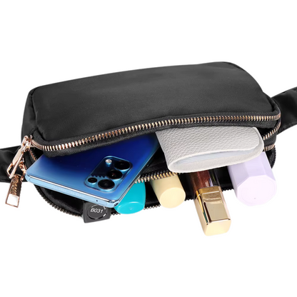 FemmeChic Jaune | Sac Banane Double Poche & Sangle Réglable