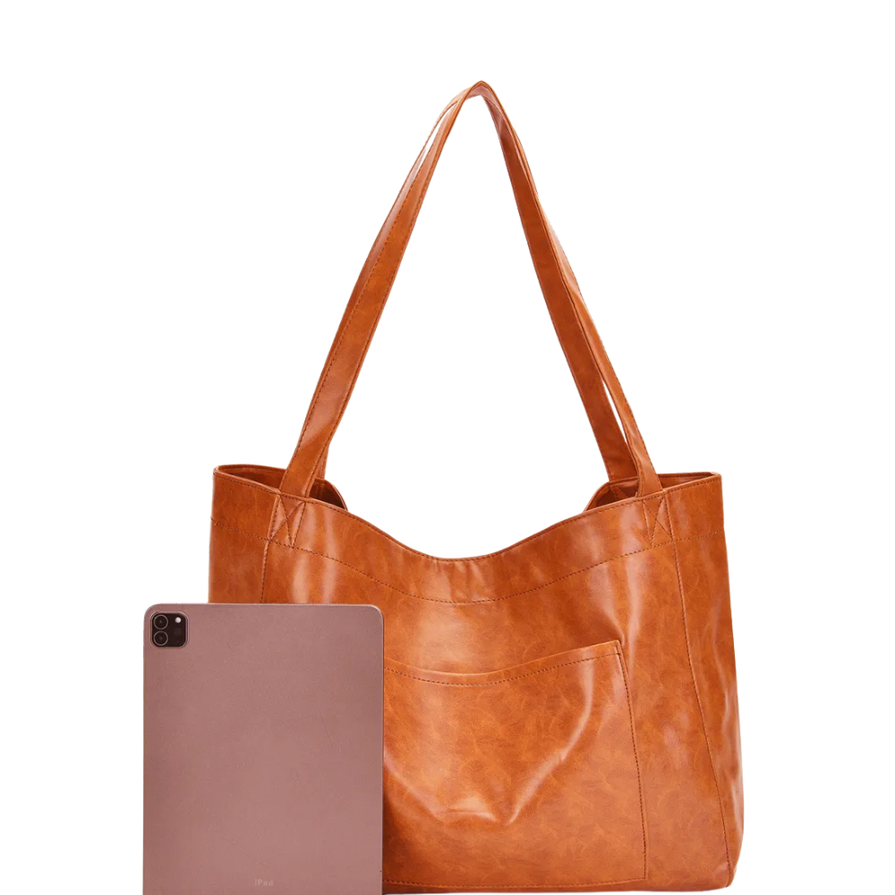 Grand Sac Cabas en Similicuir Luxe | Look Vintage Moderne