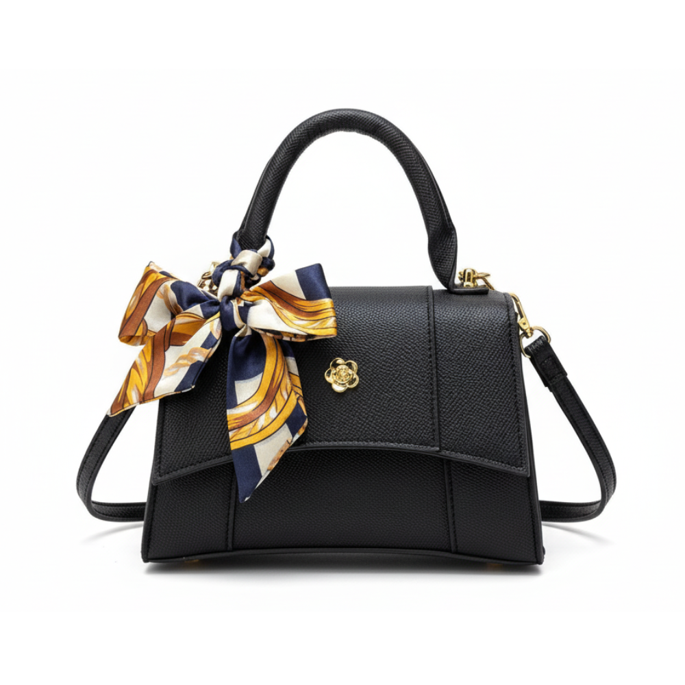 Sac à Main Chic avec Foulard | Sac Bandoulière Moderne, Élégant