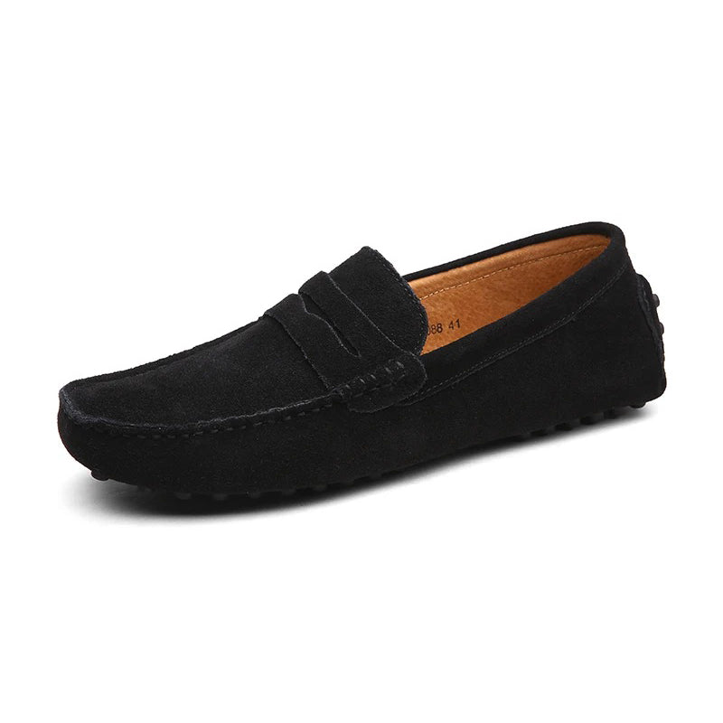 Mocassin orthopédique homme suède souple et casual
