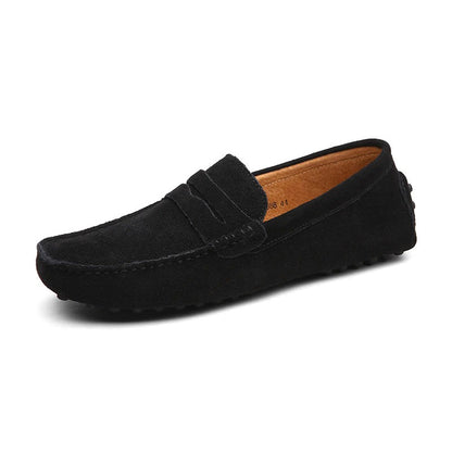 Mocassin orthopédique homme suède souple et casual