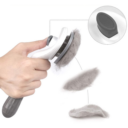 FurEase Brosse de Toilettage | Démêlante Auto-Nettoyante Chiens et Chats