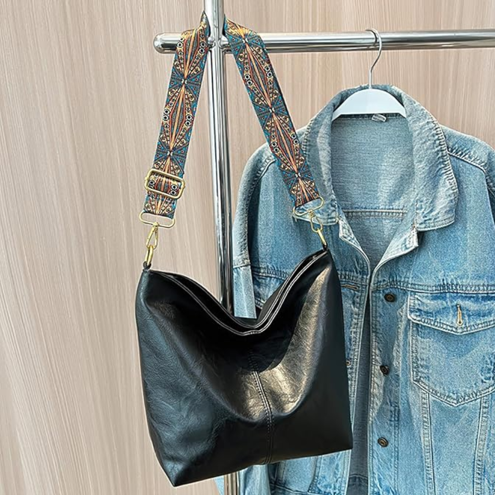 Sac Bandoulière Bohème 2-en-1 en Cuir Vegan | Écologique & Léger