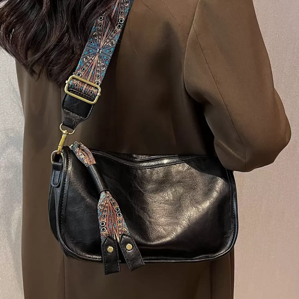 Sac Bandoulière Compact Élégant en Cuir PU | Léger et Stylé