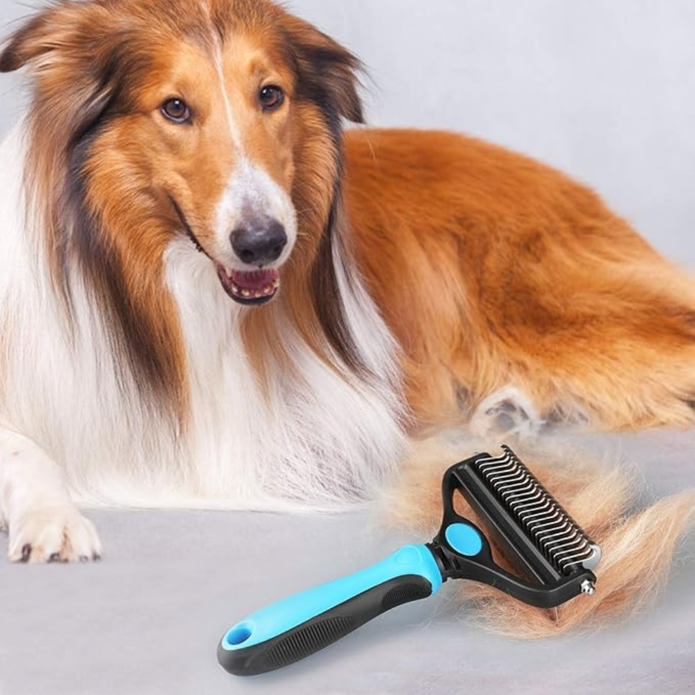 FurEase Peigne pour Animaux | 2‑en‑1 Démêlage et Toilettage