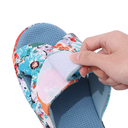 Chaussons Orthopédiques en Tricot Côtelé Imprimé pour Femmes| Doux, Flexibles