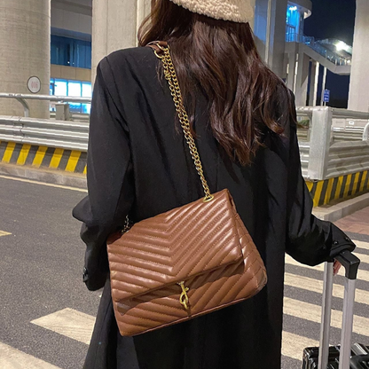 Sac Bandoulière Matelassé avec Chaîne | Sac Épaule Élégant & Pratique