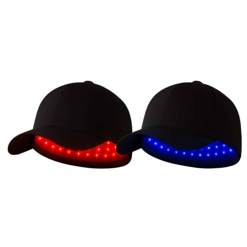 Casquette Thérapie Bicolore LED | Repousse des Cheveux, Cuir Chevelu