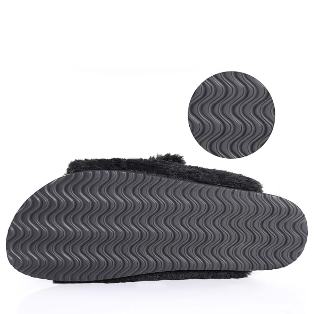 Chaussons Orthopédiques Femme en Fausse Fourrure | Chaleur et Légèreté Confortable