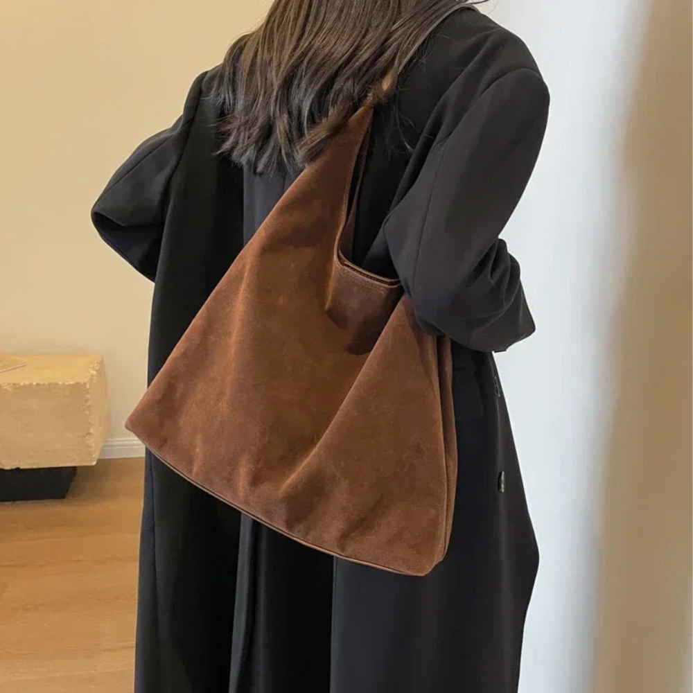 Veloria Sac Bandoulière en Suédine | Élégant, Minimaliste