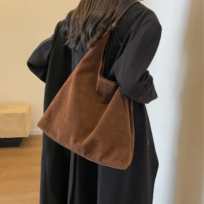 Veloria Sac Bandoulière en Suédine | Élégant, Minimaliste