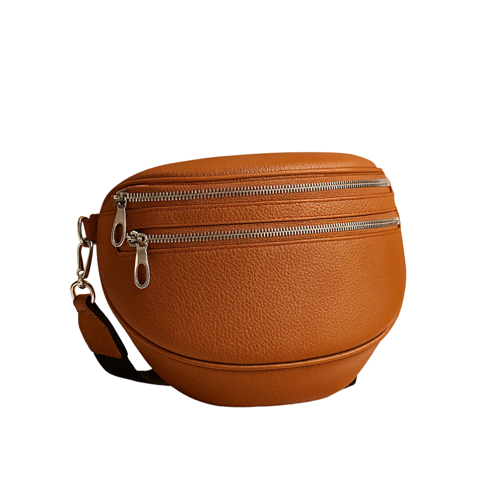 Sac Bandoulière En Similicuir à Double Fermeture Éclair | Compact, Élégant