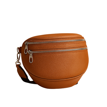 Sac Bandoulière En Similicuir à Double Fermeture Éclair | Compact, Élégant