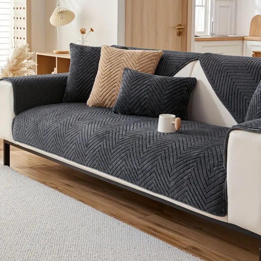 Peluche Housse de Canapé Adaptée aux Animaux | Élégant, Confort Douillet