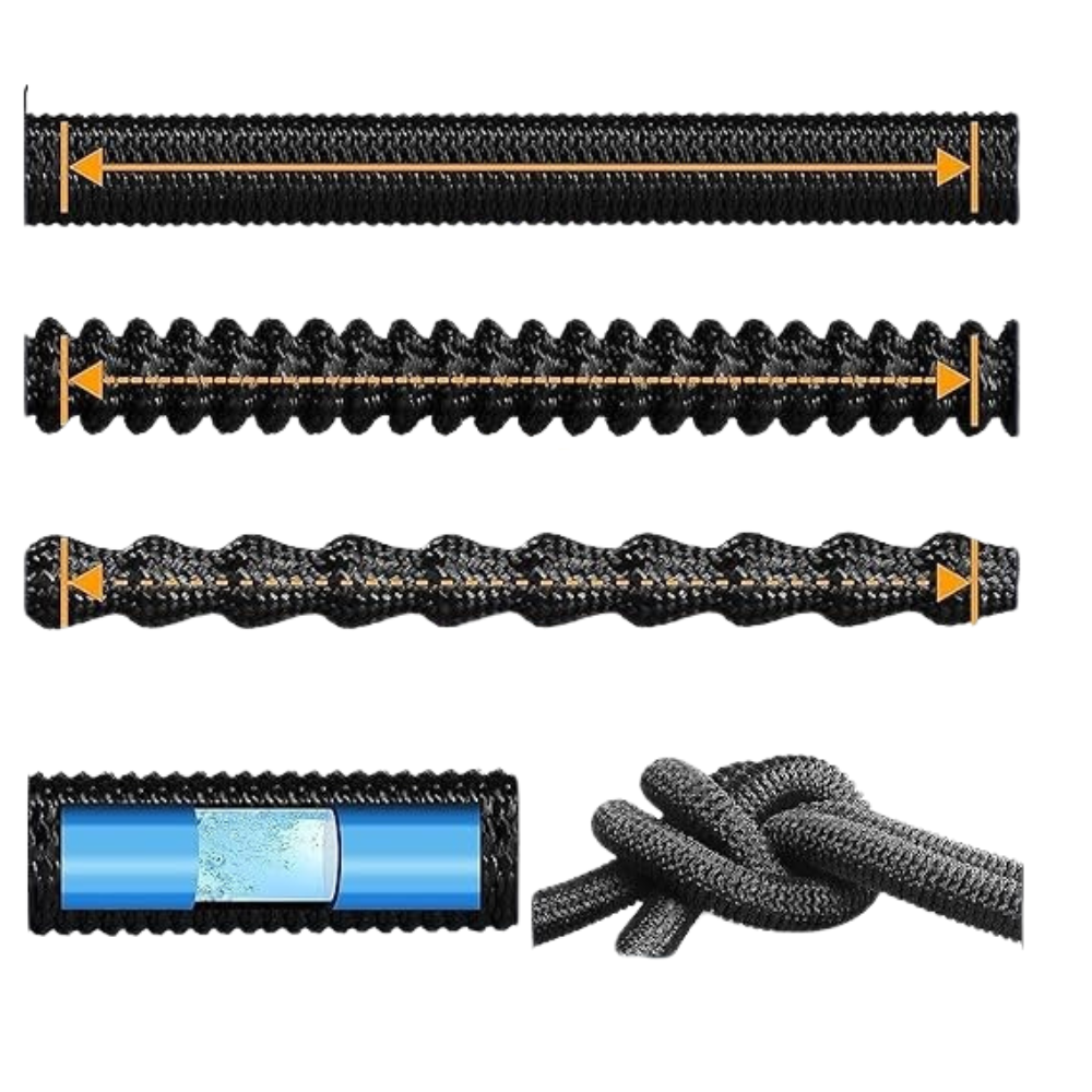 Tuyau d’Arrosage Extensible 30 mètres avec Buse Multifonction | Léger, Anti-Emmêlement