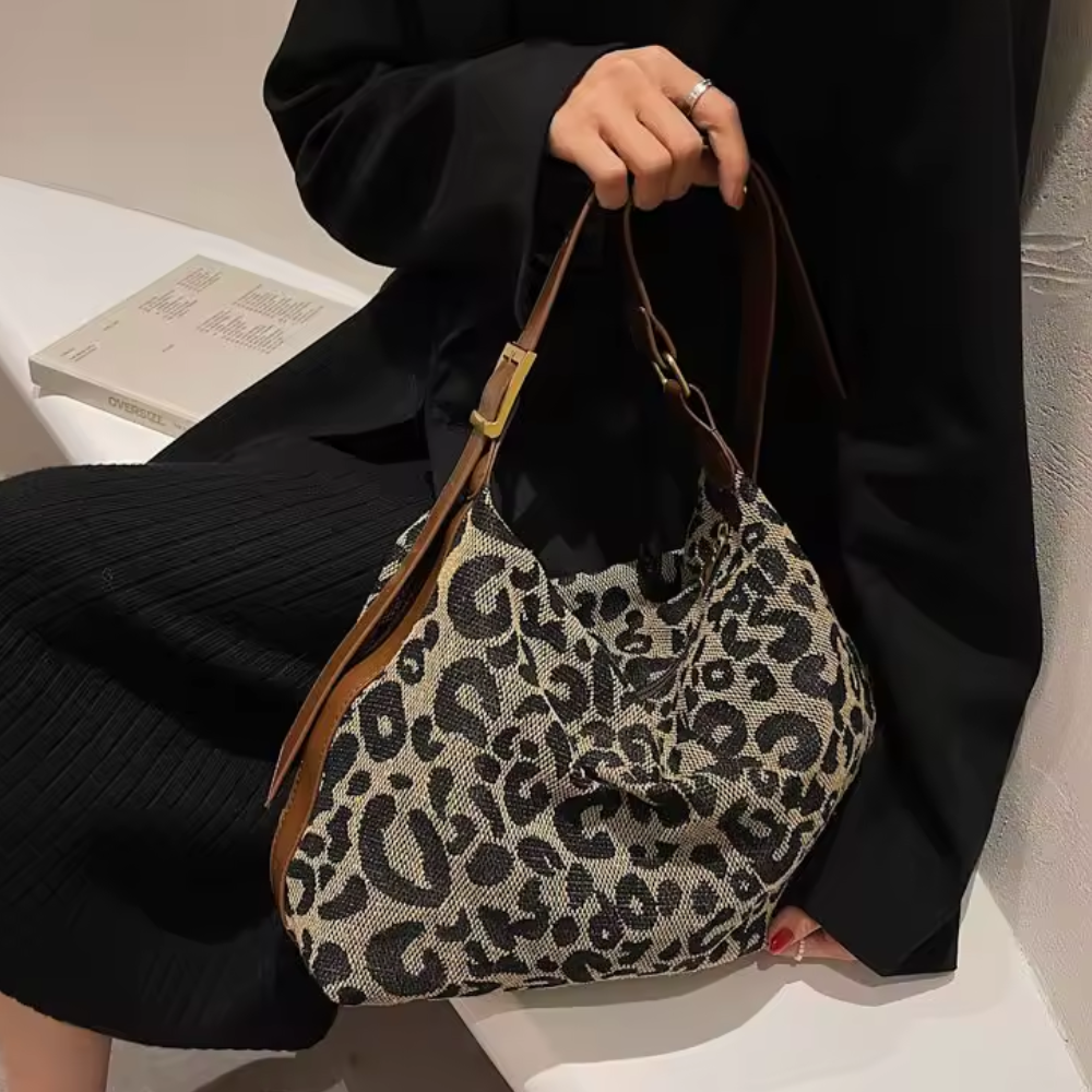 Sac Bandoulière Léopard | Design Spacieux et Tendance